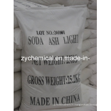 Soda Ash Dense 99,2% Min, Sodium Carbonate Light, pour l&#39;industrie du verre et du textile